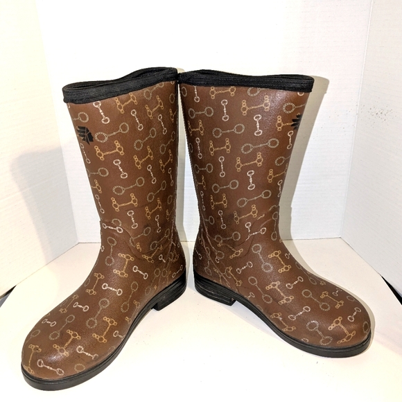 LaCrosse Womens Cape Cod Wellington 12" Boots Horse Rubber Riding Rain Muck‎ 7 - Picture 3 of 10